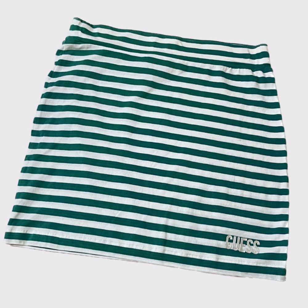GUESS Los Angeles Green Striped Skirt